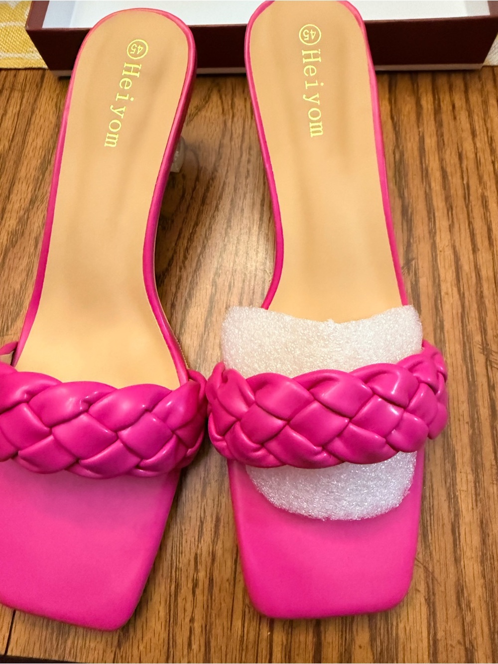 Women's Hot Pink Braided Slide Sandals size 45